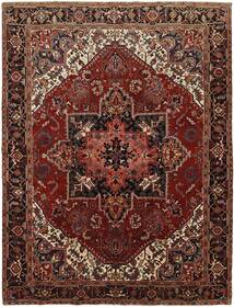 Heriz Teppich 257X340 Schwarz/Braun Großer Wolle, Persien/Iran