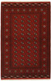 138X212 Torkaman Fine Teppe Orientalsk Svart/Mørk Rød (Ull, Persia/Iran)