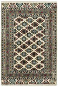 136X201 Torkaman Fine Rug Oriental Black/Brown (Wool, Persia/Iran)