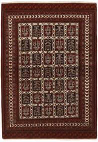  Torkaman Fine Rug 143X203 Persian Wool Black/Brown Small