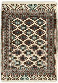 111X151 Torkaman Fine Vloerkleed Oosters Zwart/Bruin (Wol, Perzië/Iran)