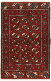 Orientalischer Torkaman Fine Teppich 104X156 Schwarz/Dunkelrot Wolle, Persien/Iran