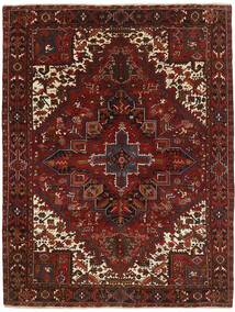  Persischer Heriz Teppich 254X335 Schwarz/Dunkelrot Großer (Wolle, Persien/Iran)