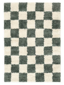  140X200 Shaggy Rug Small Chessie - Green/Off White