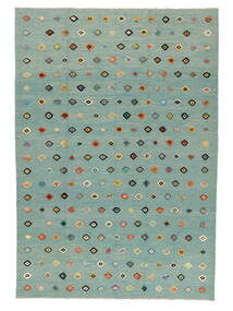 絨毯 キリム Nimbaft 205X296 グリーン (ウール, アフガニスタン)