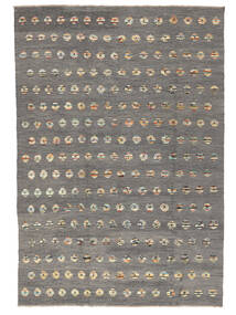 Kilim Nimbaft Rug 208X301 Brown/Dark Yellow Wool, Afghanistan Carpetvista
