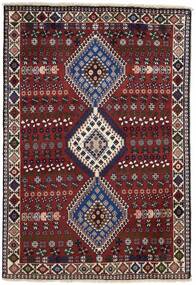 103X147 Yalameh Rug Oriental Black/Dark Red (Wool, Persia/Iran)