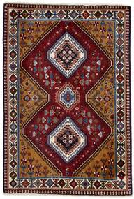  Orientalsk Yalameh Teppe 103X152 Svart/Mørk Rød Ull, Persia/Iran