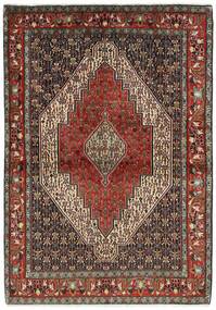 Seneh Teppich 121X173 Schwarz/Braun Wolle, Persien/Iran