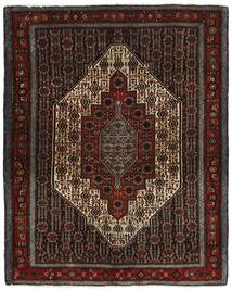 Seneh Rug Rug 127X155 Black/Brown Wool, Persia/Iran
