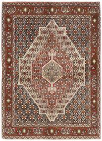 Seneh Teppich 124X168 Braun/Schwarz Wolle, Persien/Iran