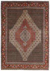  Persischer Seneh Teppich 205X295 Braun/Schwarz (Wolle, Persien/Iran)