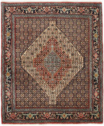  Seneh Rug 124X146 Persian Wool Brown/Black Small