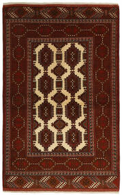 絨毯 トルクメン 106X165 ブラック/茶色 (ウール, ペルシャ/イラン)