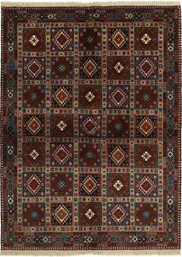  ヤラメー 絨毯 152X207 ペルシャ ウール ブラック/茶色 小