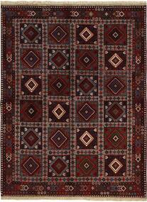 153X200 Yalameh Teppich Orientalischer Schwarz/Braun (Wolle, Persien/Iran)
