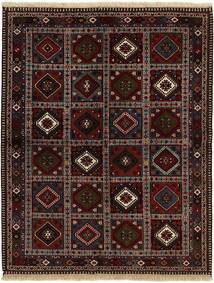152X195 Yalameh Teppich Orientalischer Schwarz/Braun (Wolle, Persien/Iran)