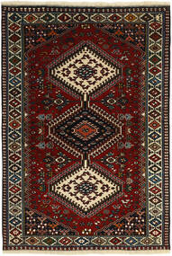  99X150 Yalameh Matta Svart/Brun Persien/Iran