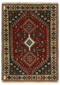  Persian Yalameh Rug 102X148 Black/Brown