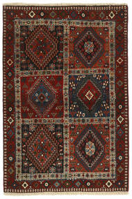  Persischer Yalameh Teppich 102X148 Schwarz/Braun