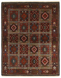  Persialainen Yalameh Matot Matto 149X195 Musta/Tummanpunainen (Villa, Persia/Iran)