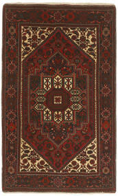 80X129 絨毯 ゴルトー オリエンタル ブラック/ダークレッド (ウール, ペルシャ/イラン)
