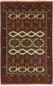  Persischer Turkaman Teppich 161X244 Schwarz/Braun