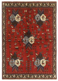Afshar Teppich 165X230 Dunkelrot/Schwarz Wolle, Persien/Iran