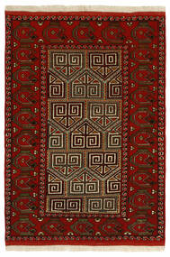87X125 Turkaman Rug Oriental Black/Dark Red (Wool, Persia/Iran)
