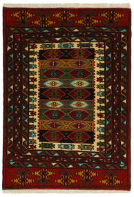 Χαλι Περσικό Turkaman 87X125 Μαύρα/Πορτοκαλί (Μαλλί, Περσικά/Ιρανικά)