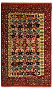  Turkaman Szőnyeg 156X250 Perzsa Gyapjúszőnyeg Fekete/Sötétpiros Kicsi