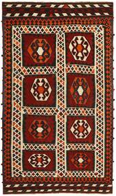  Orientalischer Kelim Vintage Teppich 145X250 Schwarz/Dunkelrot Wolle, Persien/Iran