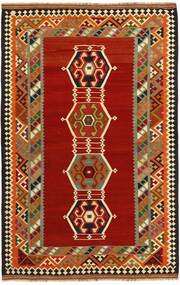 Alfombra Oriental Kilim Vintage 163X249 Rojo Oscuro/Marrón (Lana, Persia/Irán)