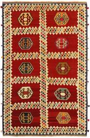 Kelim Vintage Teppich 169X265 Dunkelrot/Orange Wolle, Persien/Iran