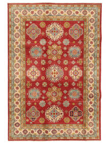  Oriental Kazak Fine Rug 201X298 Brown/Dark Red Wool, Afghanistan Carpetvista