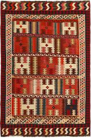  144X220 Kelim Vintage Teppich Dunkelrot/Schwarz Persien/Iran 