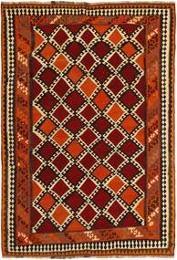 169X247 Kelim Vintage Matta Orientalisk Mörkröd/Svart (Ull, Persien/Iran)