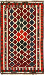  Orientalsk Kelim Vintage Tæppe 142X243 Mørkerød/Sort Uld, Persien/Iran