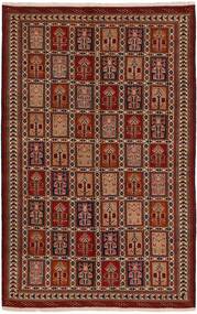 絨毯 オリエンタル トルクメン 150X237 ブラック/ダークレッド (ウール, ペルシャ/イラン)