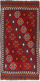  Kelim Vintage Vloerkleed 138X263 Perzisch Wol Donkerrood/Zwart Klein