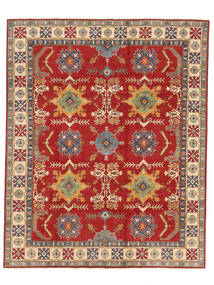  Kazak Fine Tapete 246X304 Lã Vermelho Escuro/Castanho Grande Carpetvista