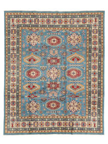 242X296 Tapete Oriental Kazak Fine Castanho/Azul Escuro (Lã, Afeganistão) Carpetvista