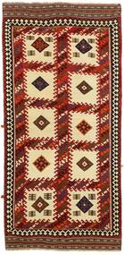 Kelim Vintage Vloerkleed 137X298 Donkerrood/Zwart Wol, Perzië/Iran