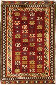  146X220 Kelim Vintage Vloerkleed Donkerrood/Zwart Perzië/Iran