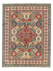 Orientalsk Kazak Fine Tæppe 276X358 Grøn/Brun Stort Uld, Afghanistan Carpetvista