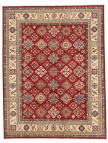 Kazak Fine Rug 271X343 Brown/Dark Red Large Wool, Afghanistan Carpetvista