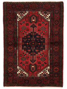  Hamadan Rug 100X150 Persian Wool Black/Dark Red Small Carpetvista
