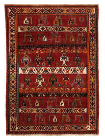 Ghashghai Fine Teppe 117X165 Mørk Rød/Svart Ull, Persia/Iran Carpetvista