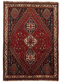 125X170 Tapis D'orient Ghashghaï Fine Noir/Rouge Foncé (Laine, Perse/Iran) Carpetvista