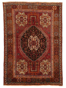 Ghashghai Fine Matot Matto 148X206 Tummanpunainen/Musta Villa, Persia/Iran Carpetvista